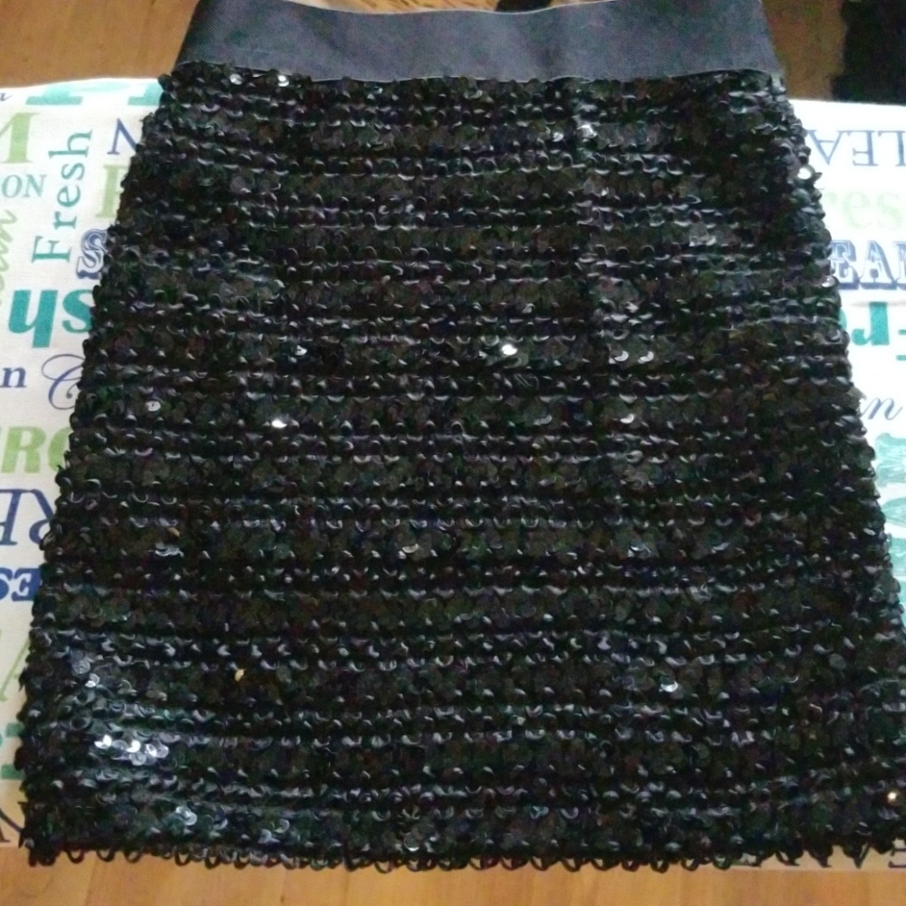 Black  Sequence Mini skirt